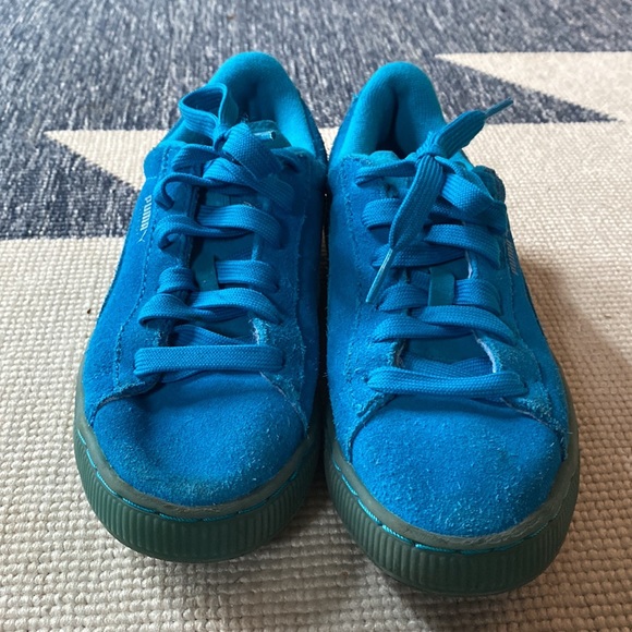 Puma Iced Fluro Suede Low Tops - Picture 4 of 7